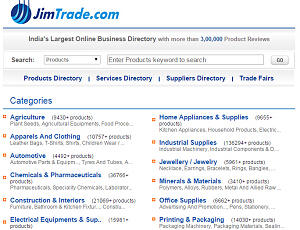 JimTrade.com - India Suppliers and Products Directory
