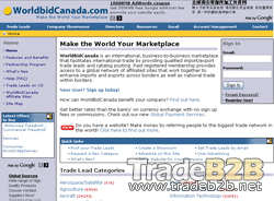 Worldbidcanada.com - Canada International Trade Leads Import Export b2b Marketplace