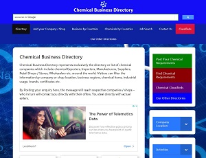 Chemicalbusinessdirectory.com - Chemical Manufacture Suppliers Directory
