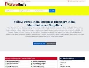 Poweredindia.com - Business Directory india Manufacturers and Suppliers