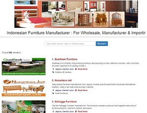 Indonesia Furniture Manufacturer Directory