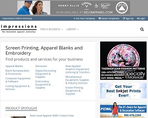 Impressionsdirectory.com - Directory of Screen Printing, Apparel Blanks and Embroidery Companies