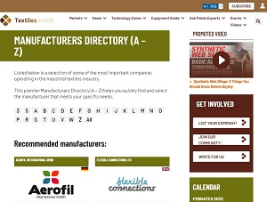 Textile Manufacturers Directory - Industrial Textile Applications