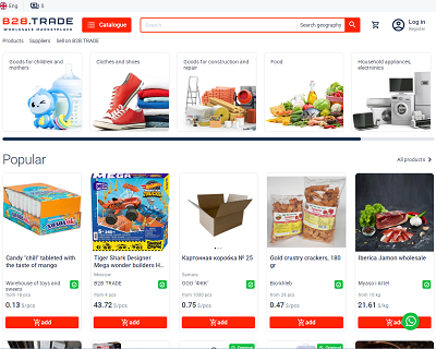 B2B.Trade - wholesale suppliers and manufacturers